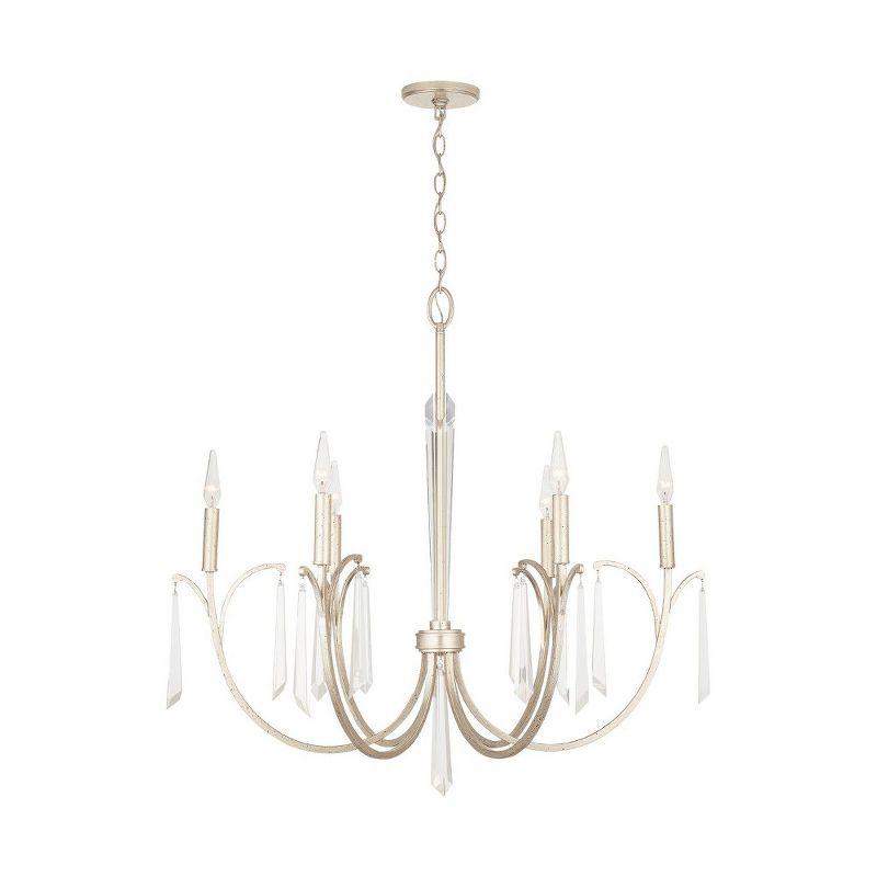 Capital Lighting Gwyneth 6 - Light Chandelier in  Winter Gold