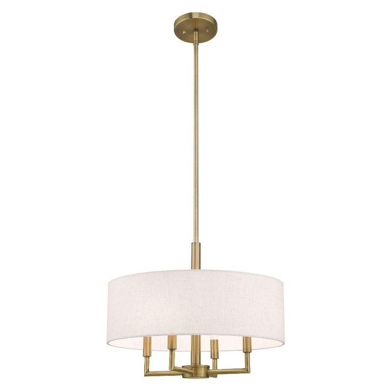 Livex Lighting Meridian 4 - Light Chandelier in  Antique Brass