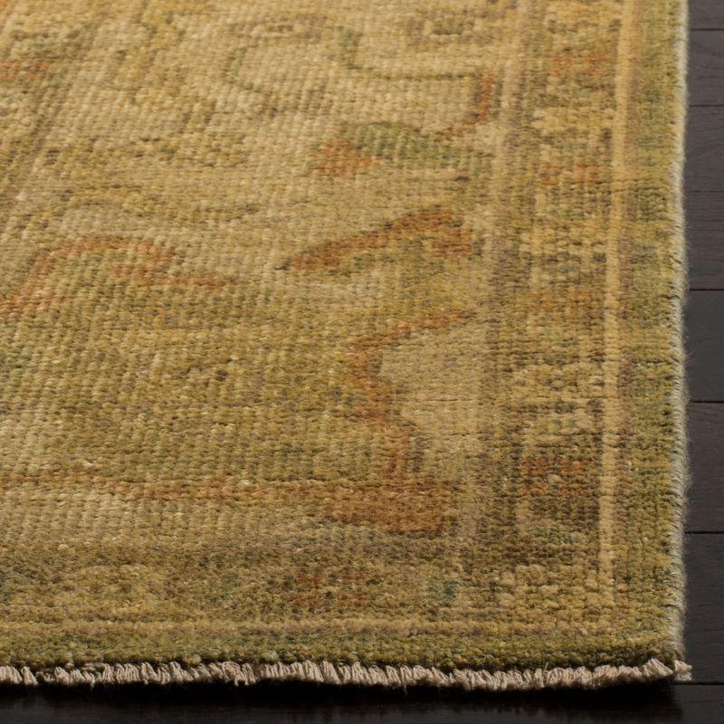 Oushak OSH115 Hand Knotted Runner Rug - Green/Beige - 3'x10' - Safavieh.