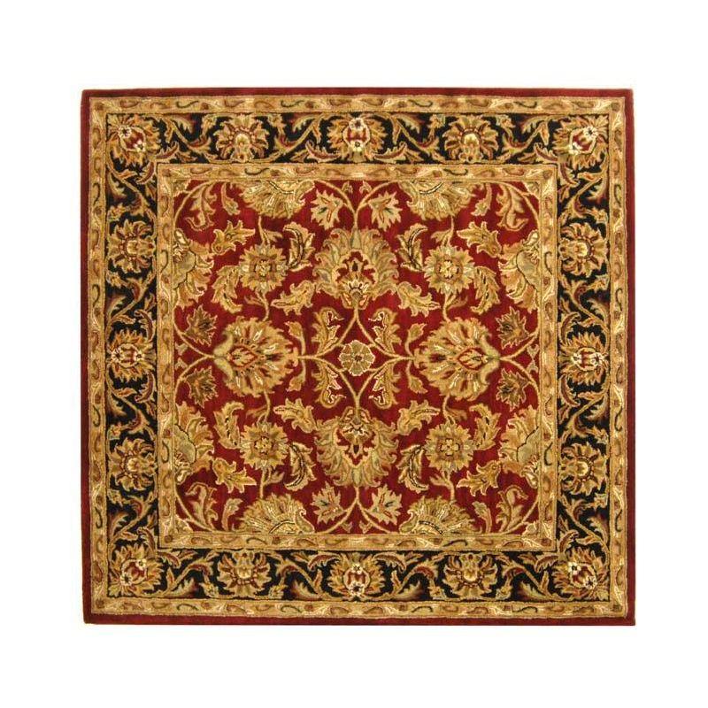 Heritage HG628 Hand Tufted Area Rug - Red/Black - 4'x4' - Safavieh.