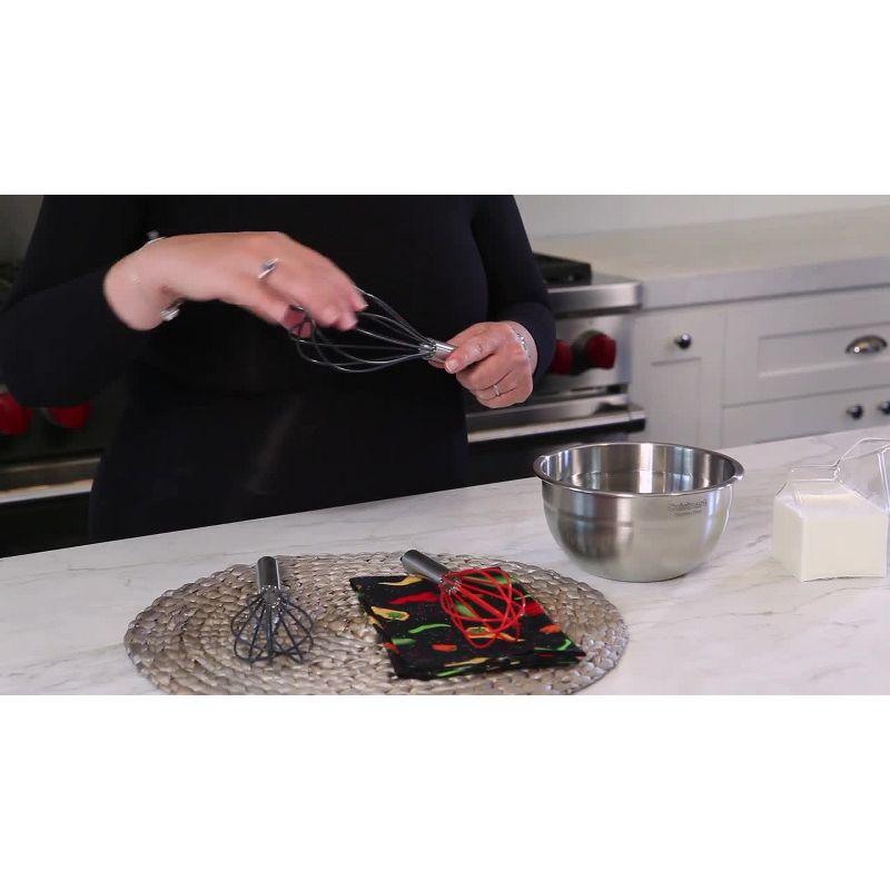 Cuisinart 12" Black Silicone Wrapped Whisk: Stainless Steel, Dishwasher-Safe, Kitchen Hand Tool, Balloon Whisk