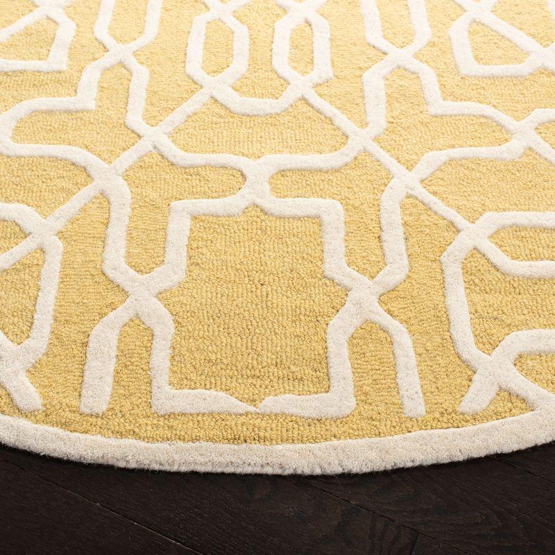 Cambridge CAM570 Tufted Indoor Area Rug - Gold/Ivory - 6'x6' - Safavieh