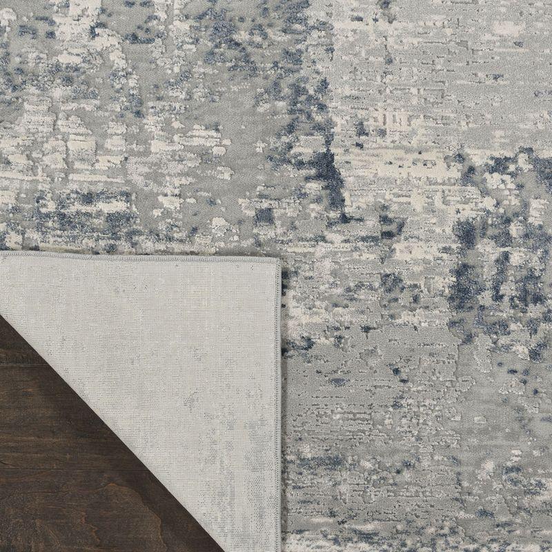 Nourison Rustic Textures Abstract Indoor Area Rug Ivory Blue 9'3" x 12'9"