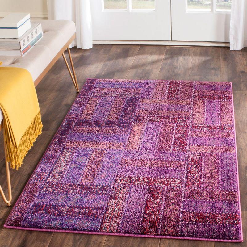 Monaco MNC214 Power Loomed Indoor Accent Rug - Purple/Multi - 3'x5' - Safavieh