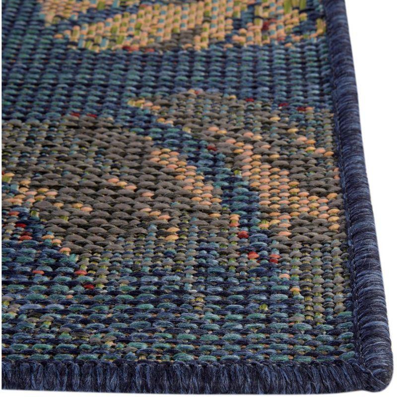Unique Loom Baja Outdoor Collection Area Rug - Tijuana (6'  x 9' Rectangle Navy Blue/Gray)