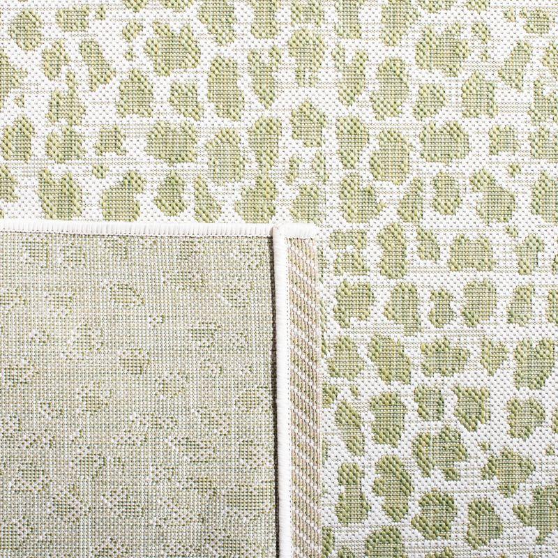 Courtyard CY8505 Power Loomed Indoor/Outdoor Area Rug - Ivory/Sage Green - 5'3"x7'7" - Safavieh.