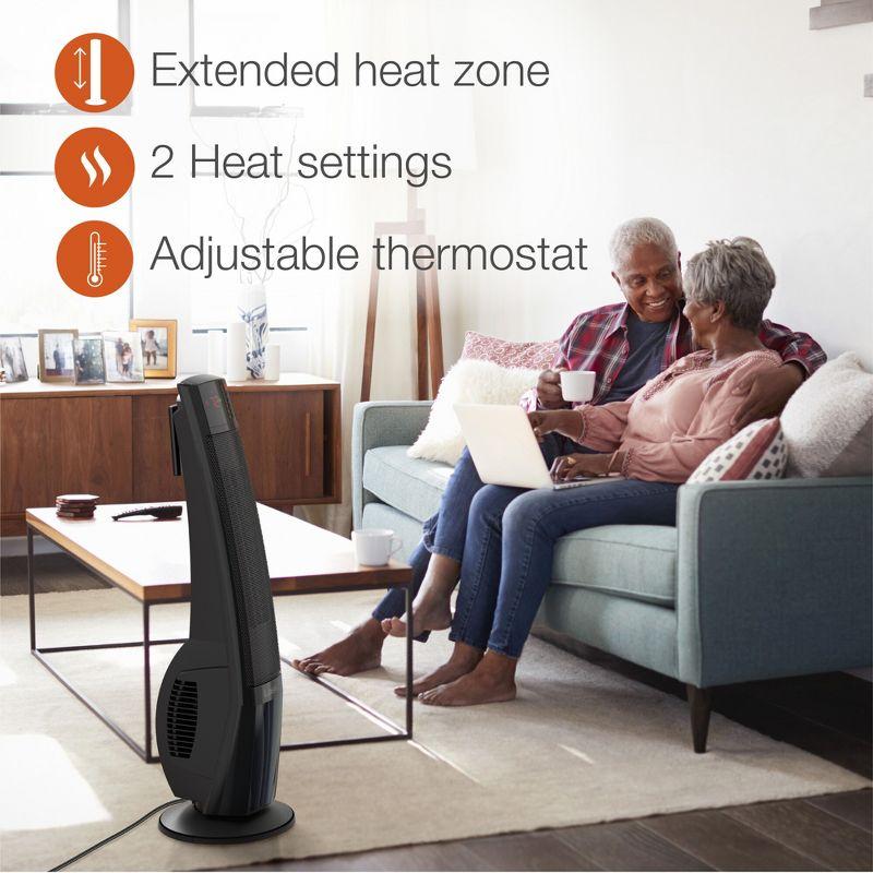 Lasko Ultra Ceramic Tower Heater: Indoor Space Heater with Remote, Adjustable Thermostat, 1500W, Black, ETL Listed