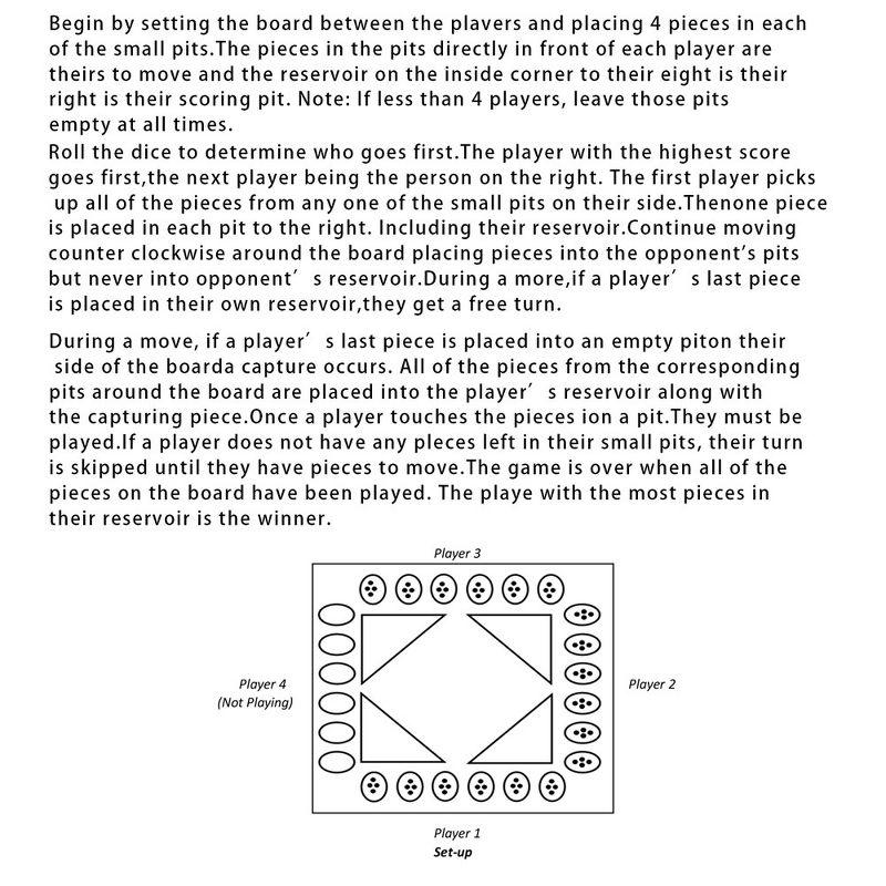4-Player Mancala Board Game