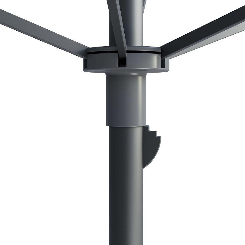 7.5' x 7.5' UV and Wind Resistant Beach/Patio Umbrella Orange - CorLiving: Steel Frame, Polyester Canopy, Includes Carrying Bag