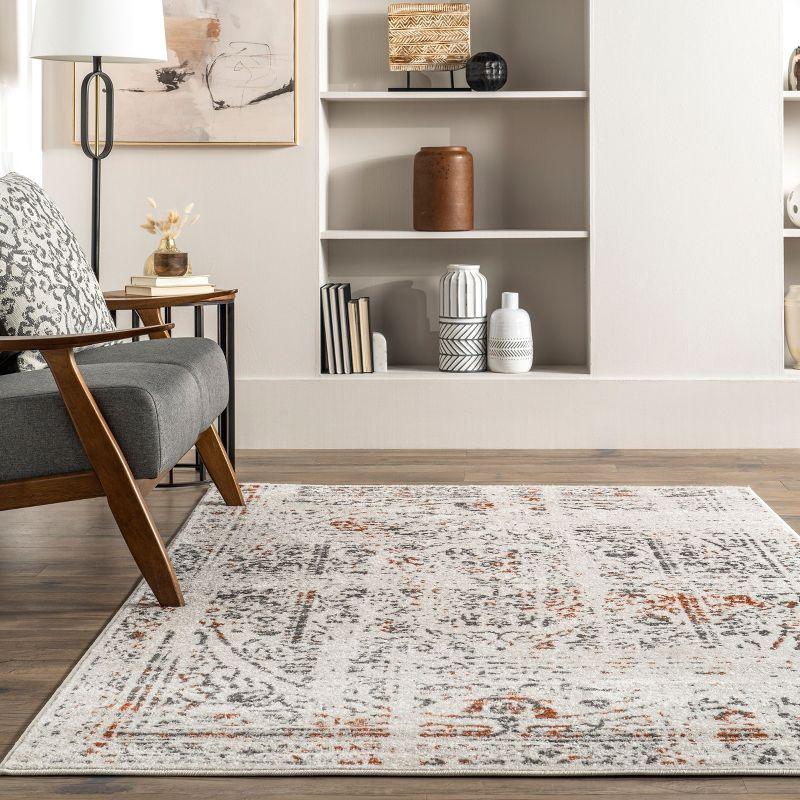 Nuloom Arlena Oriental/Persian 5x8 Indoor Area Rug for Living Room Bedroom Dining Room Kitchen, Red/Ivory