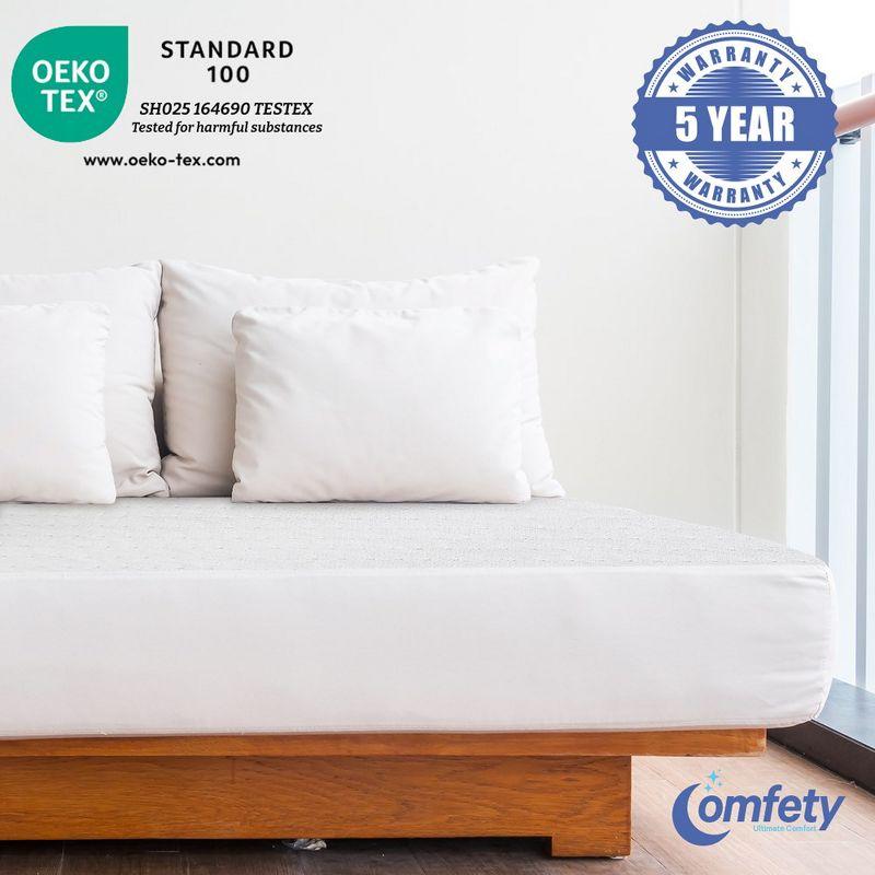 Waterproof Mattress Protector Bamboo Viscose, Ultra Soft Leak-Proof Mattress Cover - Hypoallergenic, Breathable, Crinkle Free & Noiseless