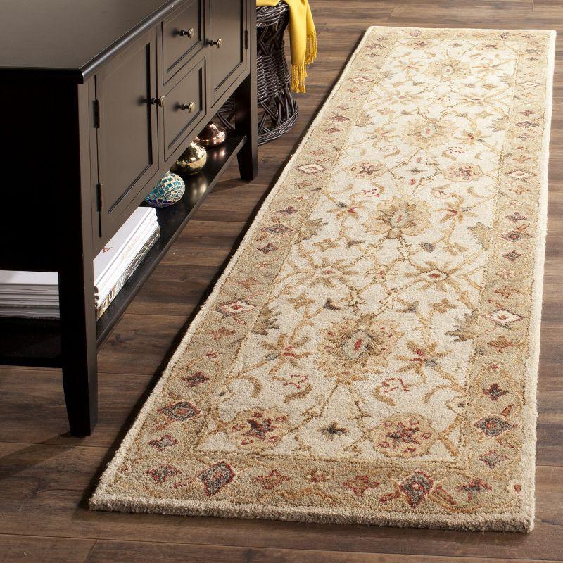 Antiquity AT816 Hand Tufted Indoor Accent Rug - Grey Beige/Sage - 2'x3' - Safavieh