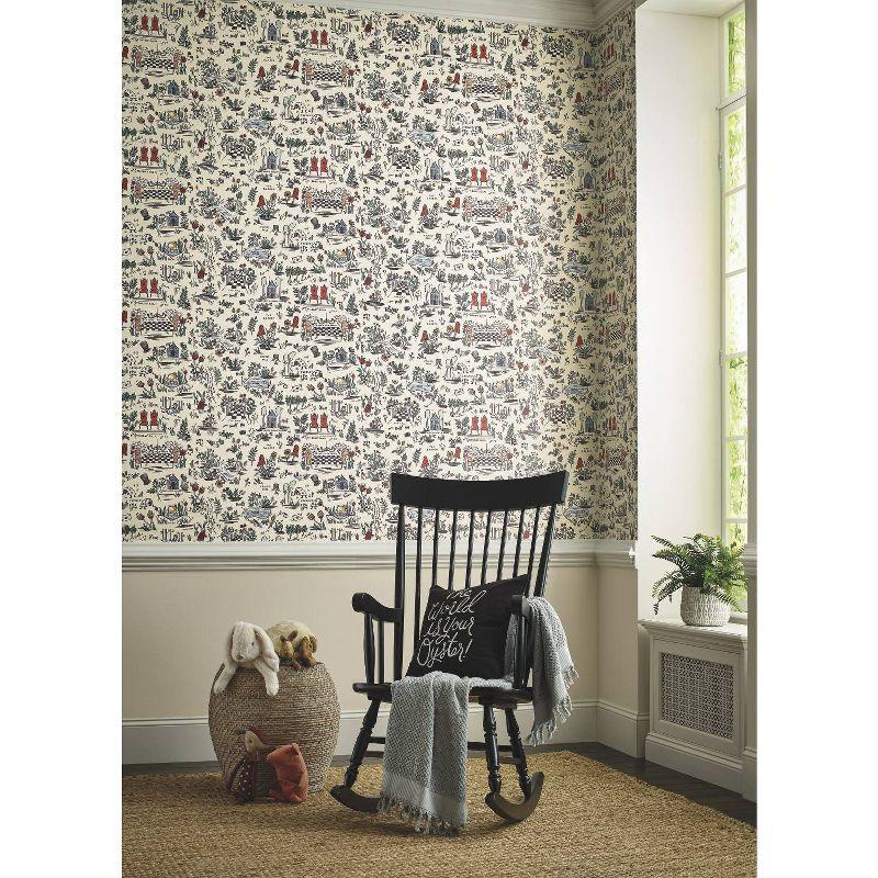 Rifle Paper Co. Wonderland 20' L x 27" W Peel and Stick Wallpaper Roll