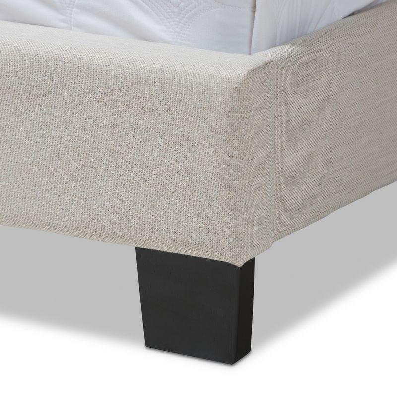 Vivienne Modern and Contemporary Fabric Upholstered Bed Light Beige - Baxton Studio