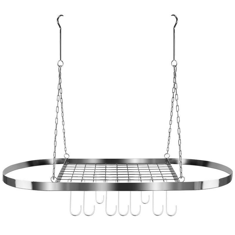 Sorbus Pot and Pan Rack for Ceiling with Hooks