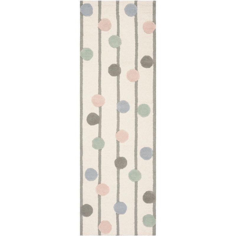 Safavieh Kids Confetti SFK909 Hand Tufted Indoor Runner Rug - Ivory/Multi - 2'6"x8' - Safavieh