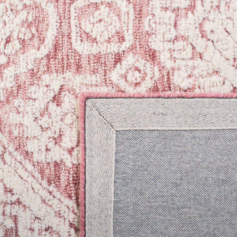 Metro MET987 Hand Tufted Indoor Area Rug - Dark Pink/Ivory - 4'x6' - Safavieh