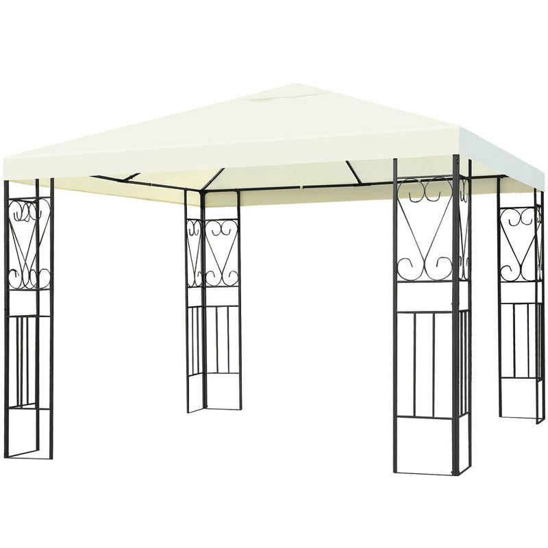 Costway 10'x10' Patio Gazebo Canopy Tent Steel Frame Shelter Patio Party Awning