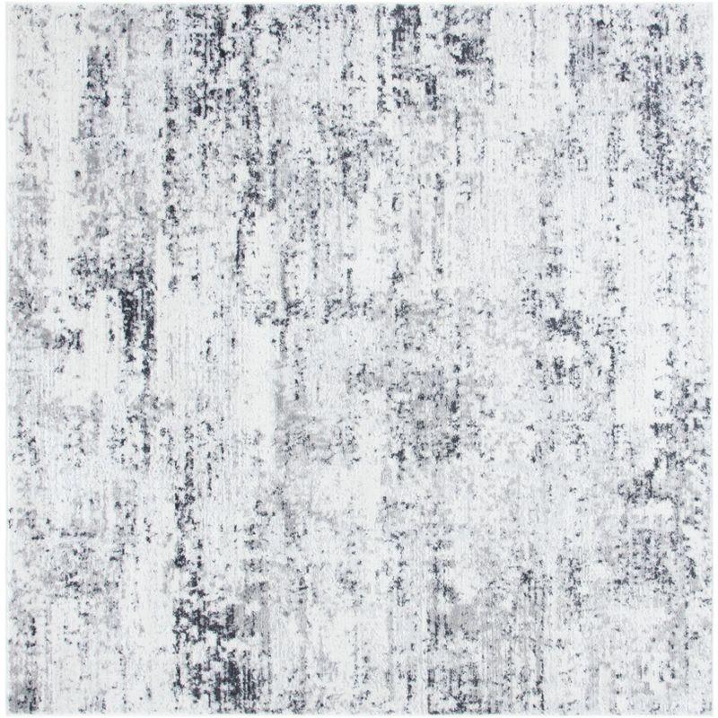 Amelia ALA700 Power Loomed Area Rug - Ivory/Grey - 6'7"x6'7" - Safavieh.