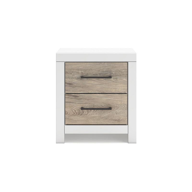 Signature Design by Ashley Charbitt 2 Drawer Nightstand, White & Brown