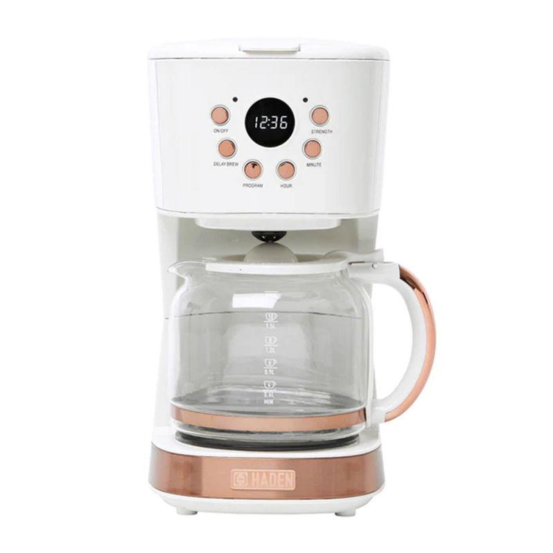 HADEN Heritage Ivory and Copper 12-Cup Programmable Coffee Maker