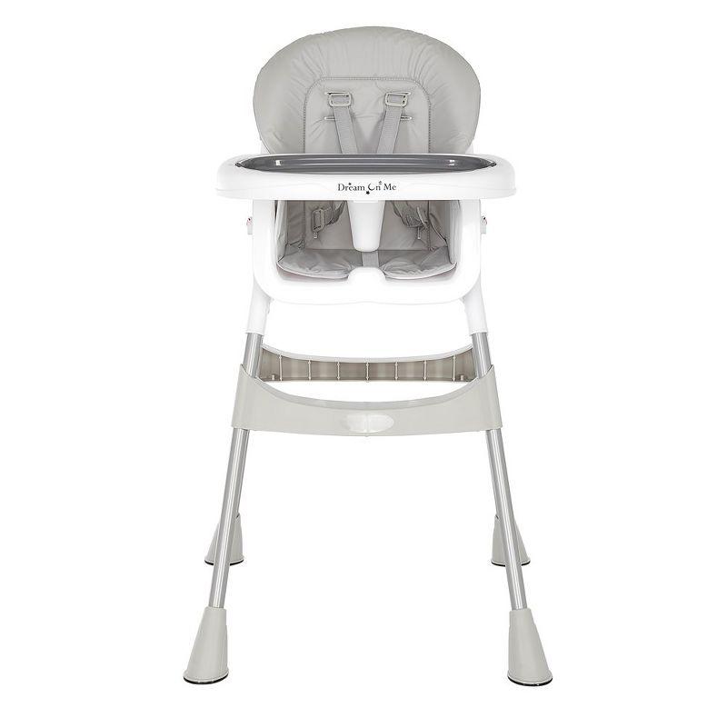Dream On Me Portable 2-In-1 Table Talk High Chair - Convertible Compact and Lightweight, Grey