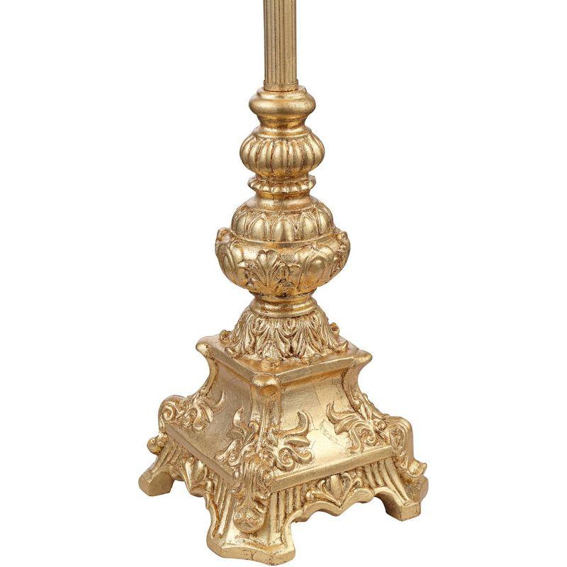 Regency Hill Traditional Buffet Table Lamps 36.5" Tall Set of 2 Gold Intricate Details Black Fabric Bell Shade for Dining Room