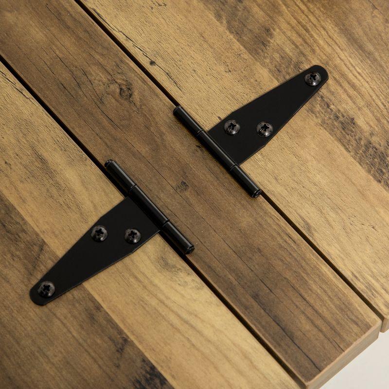 HOMCOM Farmhouse Coffee Table with Storage, Large Square Coffee Table for Living Room Furniture, Wooden Center Table with Flip-Top Lid, Antique White