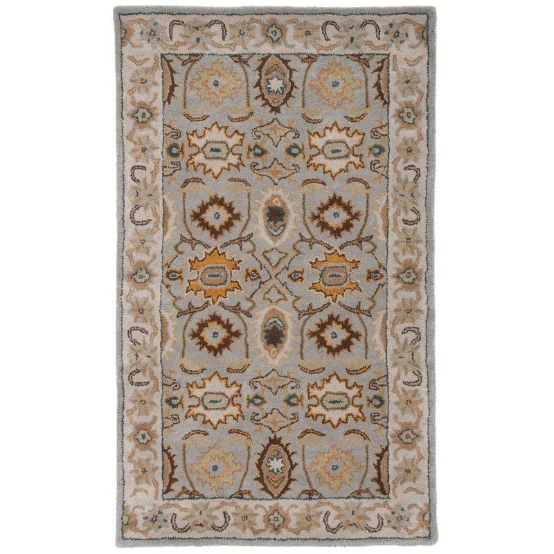 Elegant Hand-Tufted Wool Area Rug in Light Grey - 3' x 5'