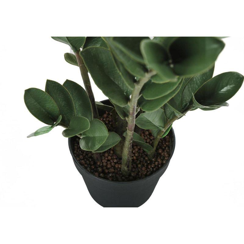 Monarch Specialties Artificial Plant 29 inch Tall Zz Tree Indoor Faux Fake Floor Greenery Potted Real Touch Decorative Green Leaves Black Pot