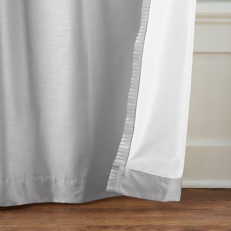 Elrene Versailles Faux Silk Room Darkening Single Window Curtain Panel - Elrene Home Fashions