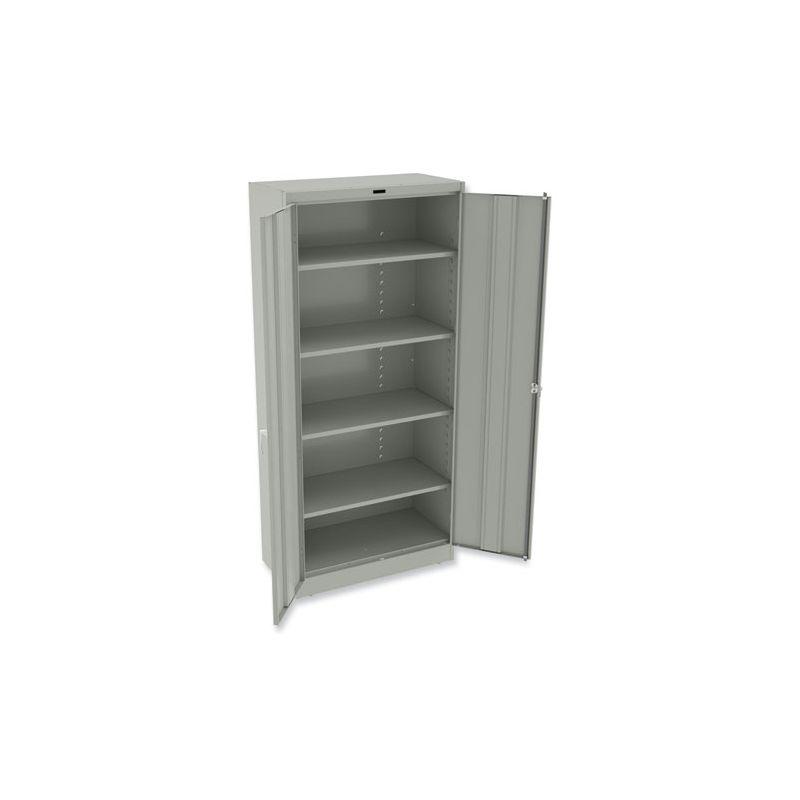 Light Gray Lockable Steel Office Cabinet with Adjustable Shelving