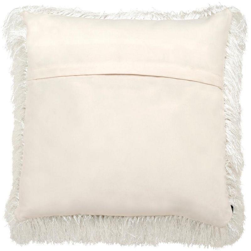 Indoor/Outdoor Shag Pillow - Pearl - 20"X20" - Safavieh