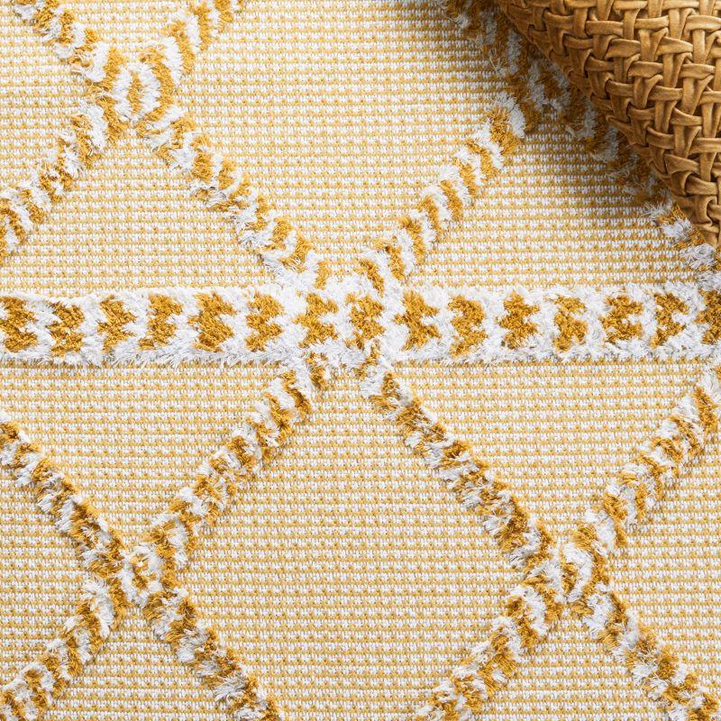 Augustine AGT714 Machine Made Indoor Area Rug - Gold/Ivory - 6'-4"x6'-4" - Safavieh