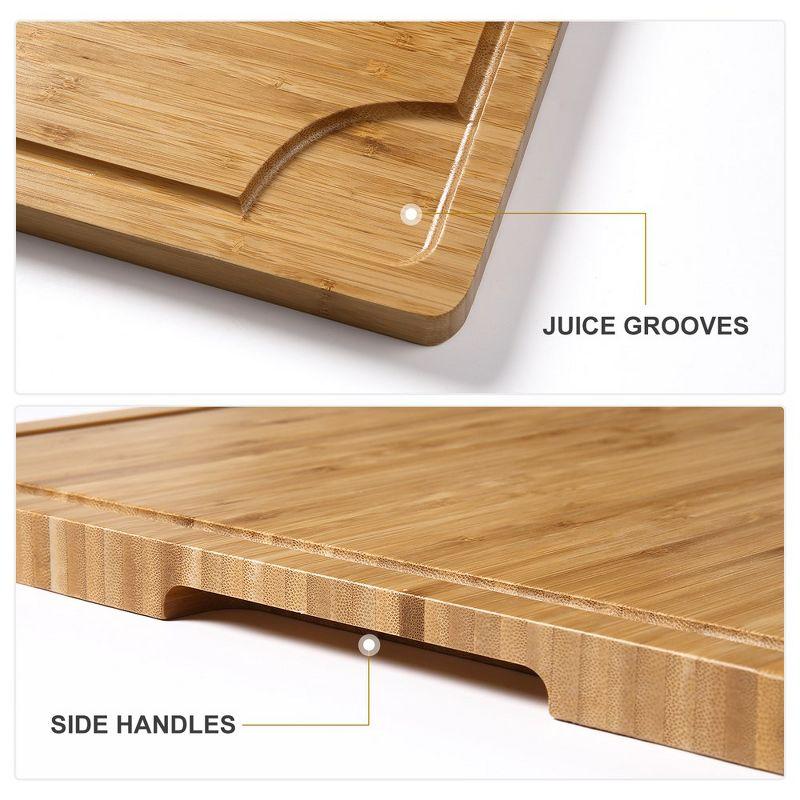 24 x 18 Bamboo Rectangular Chopping Block with Juice Groove