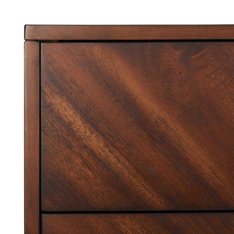 Donald 6 Drawer Mid-Centry Dresser - SFV2110 - Dark Walnut - Safavieh Couture