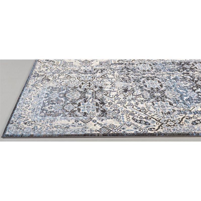 Ainsley Transitional Abstract Gray/Blue/Ivory Area Rug