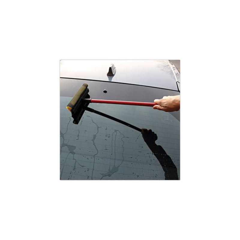 General-Duty Red and Black Metal Handle Squeegee with 8" Sponge Blade