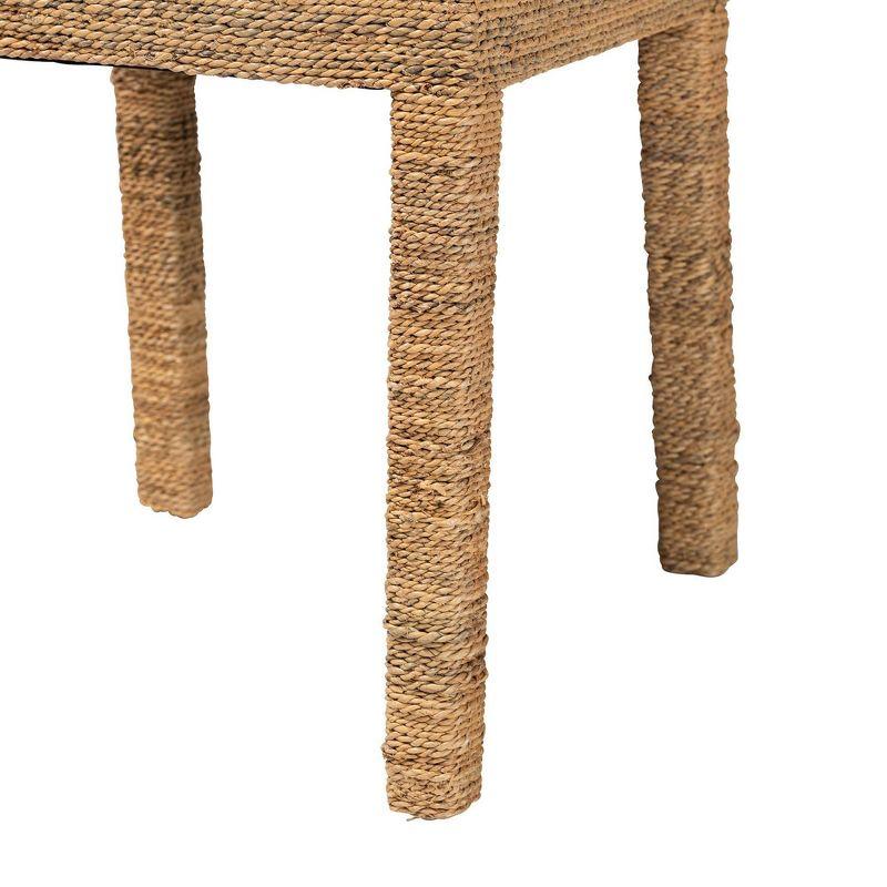 bali & pari Anfield Natural Seagrass and Mahogany Wood Dining Chair Natural