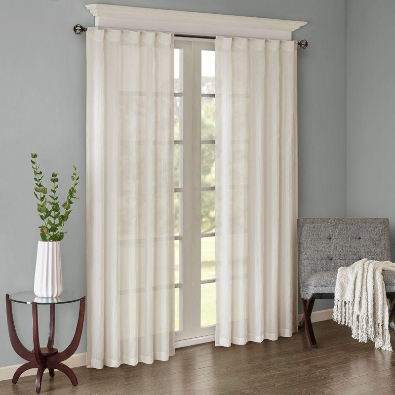 Harper Solid Crushed Curtain Panel Pair