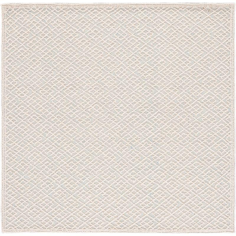 Trace TRC224 Hand Tufted Area Rug - Ivory/Blue - 6'x6' - Safavieh.