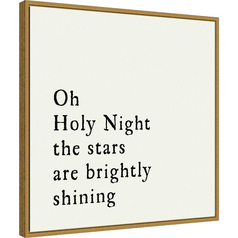 22" x 22" Oh Holy Night Framed Wall Canvas - Amanti Art