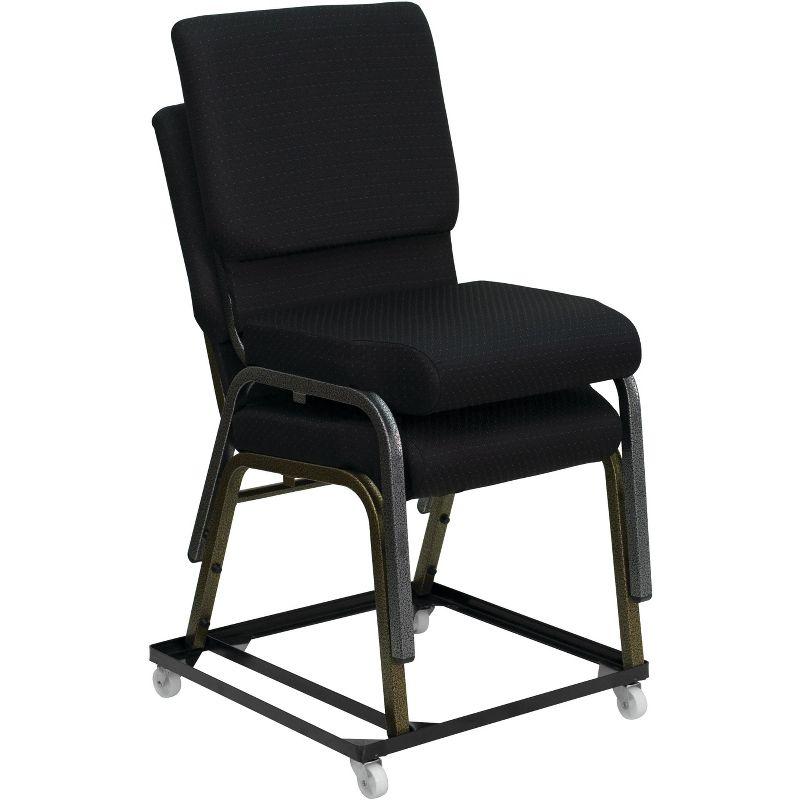 Flash Furniture Visage Steel Stack Chair and Church Chair Dolly - Material Handling Equipment