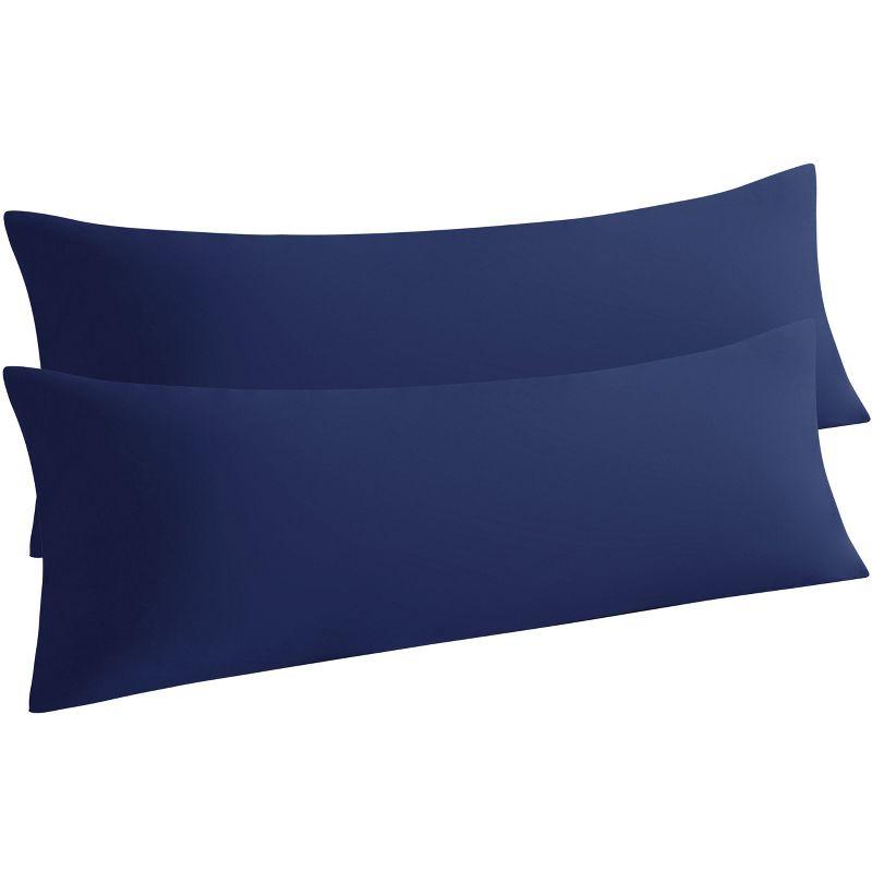 2 Pack Microfiber Soft Body Pillowcase, Cozy Body Pillow Cover with Envelope Closure by NTBAY