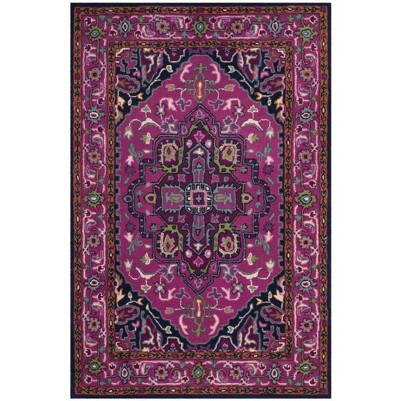 Bellagio BLG541 Hand Tufted Accent Rug - Pink/Navy - 3'x5' - Safavieh.