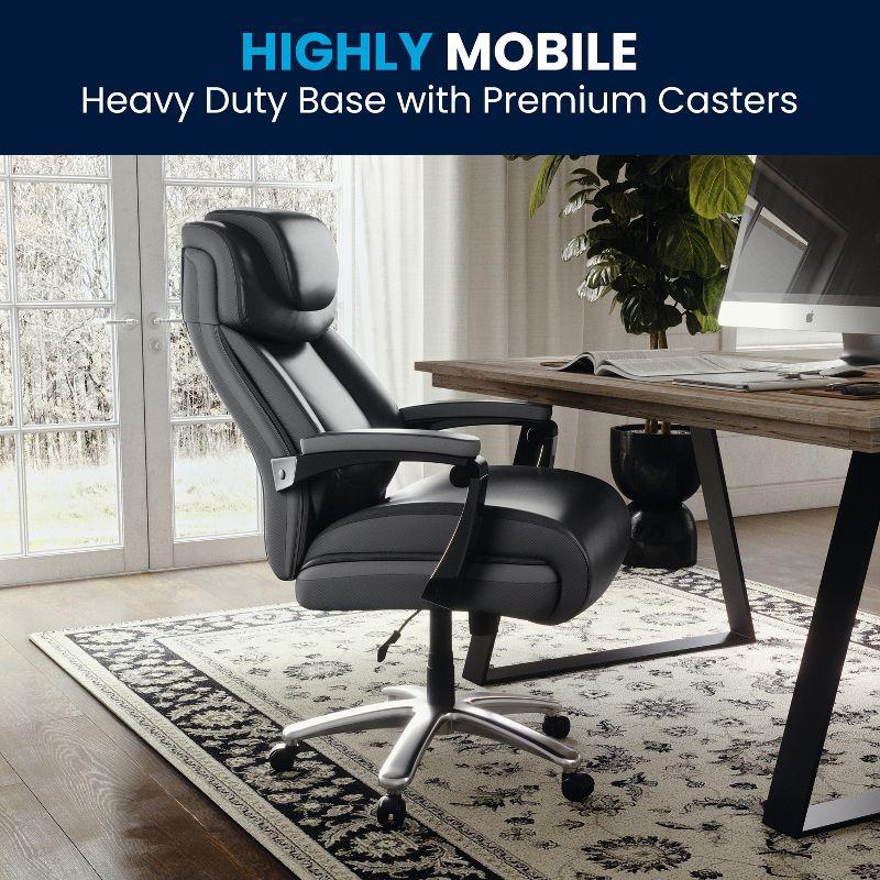 Flash Furniture Esmeralda Big & Tall LeatherSoft Ergonomic Office Chair with Headrest and Armrests by Flash Furniture