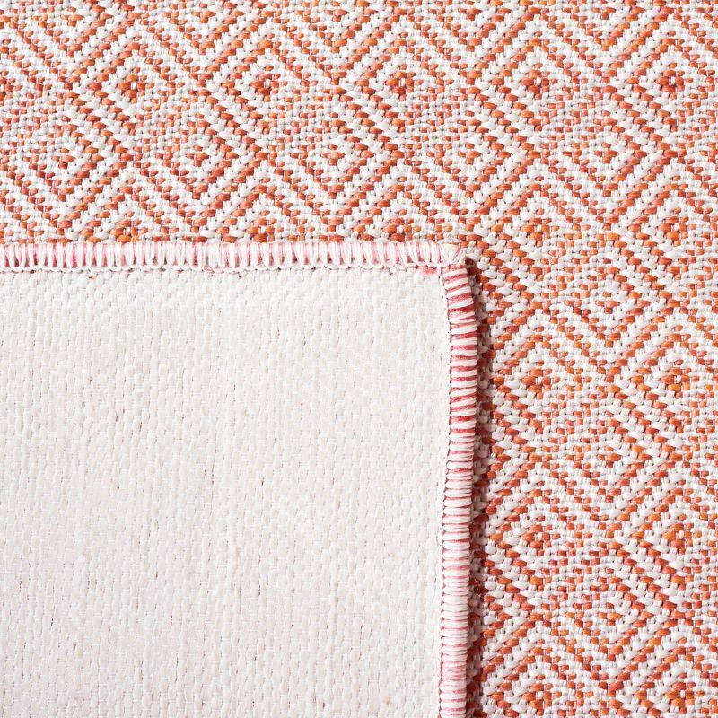 Hampton HTN230 Power Loomed Indoor/Outdoor Area Rug - Terracotta/Ivory - 8'x10' - Safavieh.
