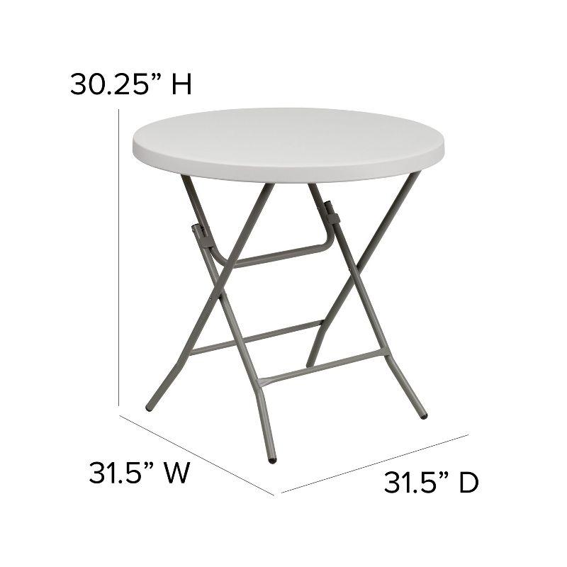 Parker 2.63-Foot Round Plastic Folding Banquet and Event Table