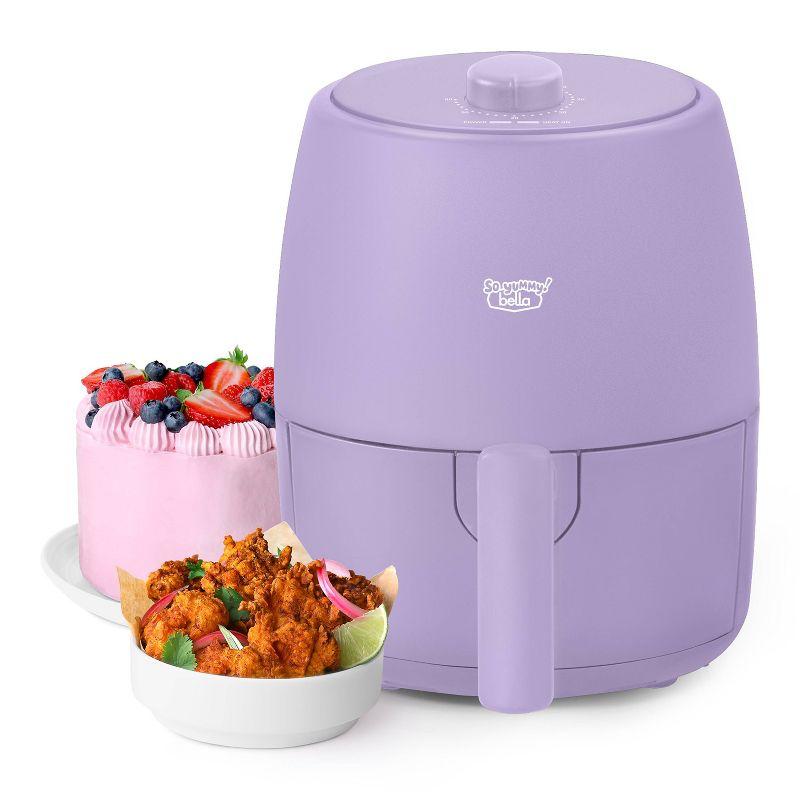 So Yummy by bella 2qt Air Fryer Lavender: 1200W Electric Fryer, Dishwasher-Safe Parts, 1-Year Warranty, 4lb Capacity