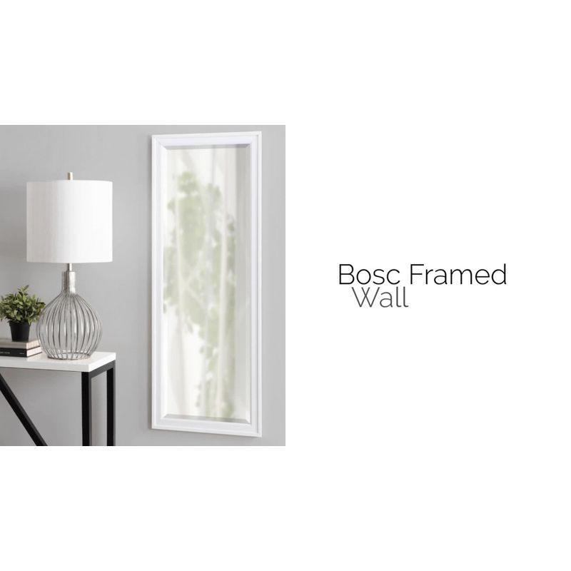 21.5" x 27.5" Bosc Rectangle Wall Mirror White - DesignOvation: Polystyrene Frame, No Assembly Required